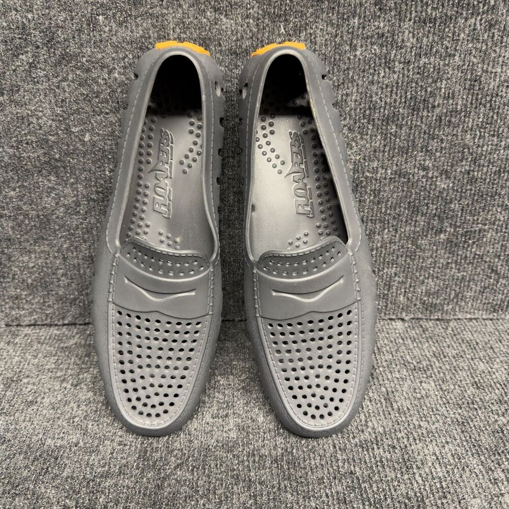 Floafers Mens Size 9 Country Club Driver Foam Loafer Slip On Gray Orange Sport